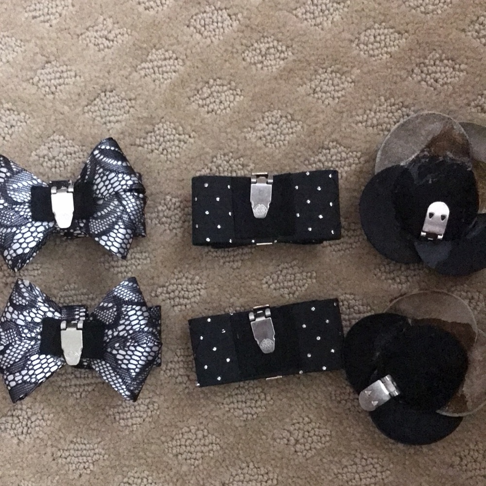 Bow & Flower Shoe Clips Set of 3 - Picture 6 of 6
